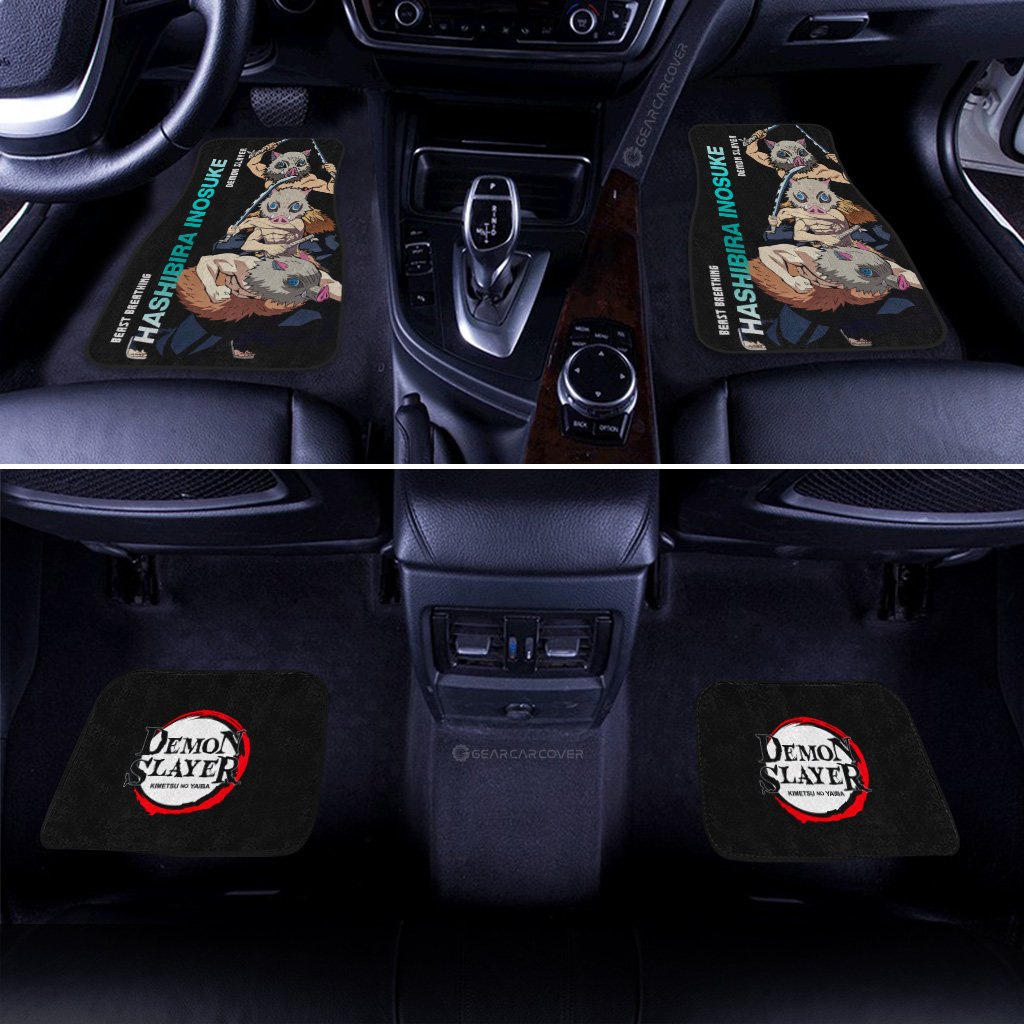 Demon Slayer Car Mats Hashibira Inosuke Car Floor Mats Demon Slayer Car Floor Mats