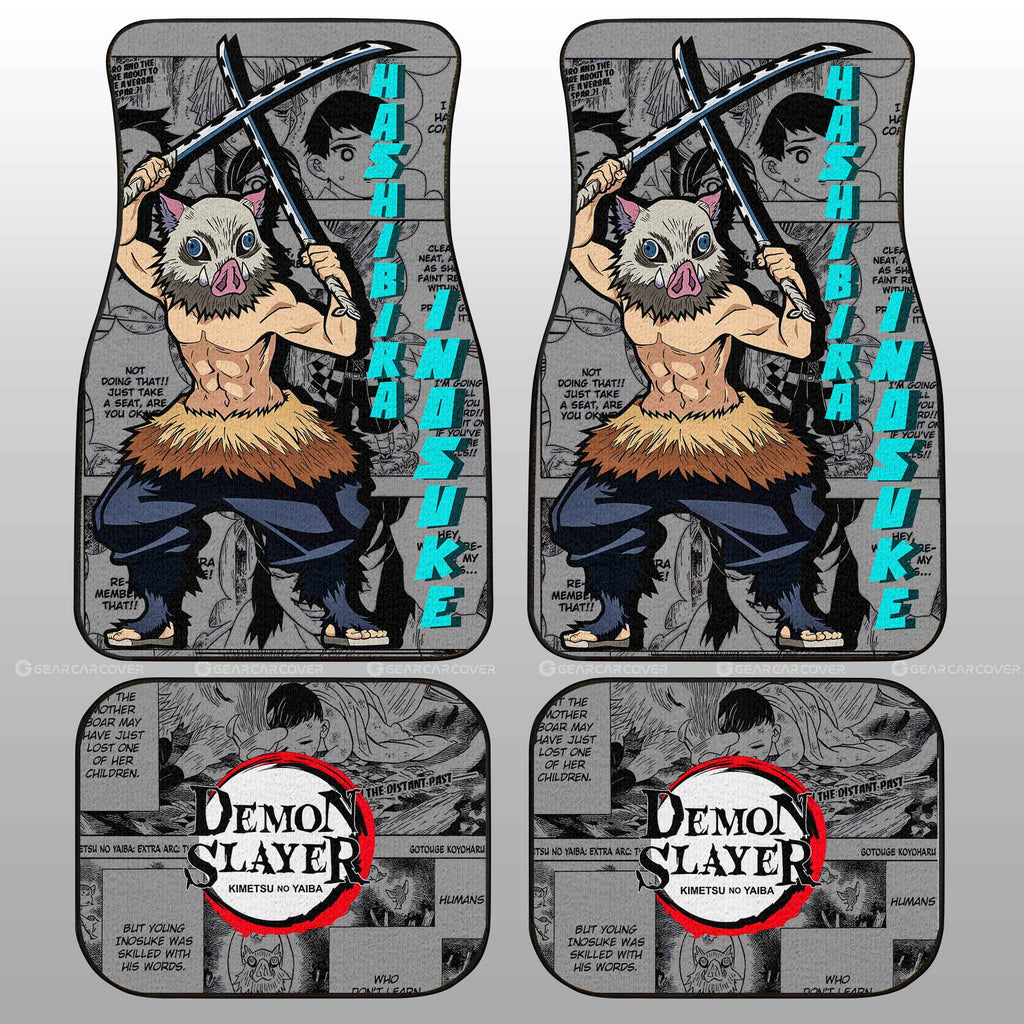 Demon Slayer Car Mats Hashibira Inosuke Car Floor Mats Mix Mangas Floor Mats