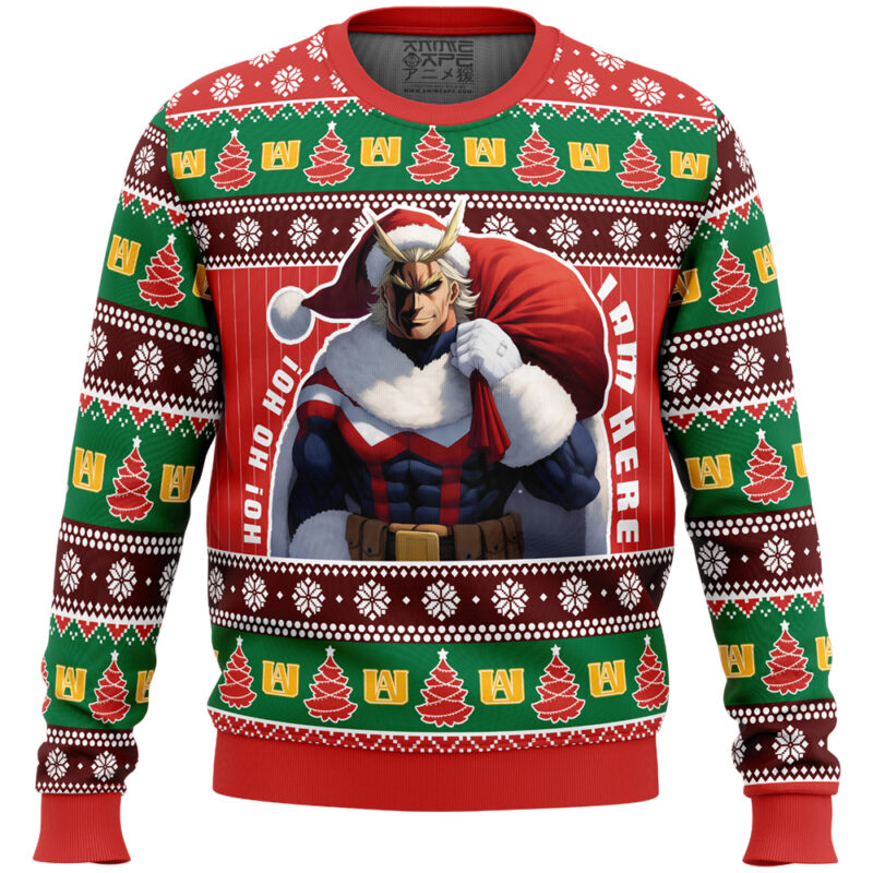 Ho! Ho Ho! I Am Here My Hero Academia Ugly Christmas Sweater