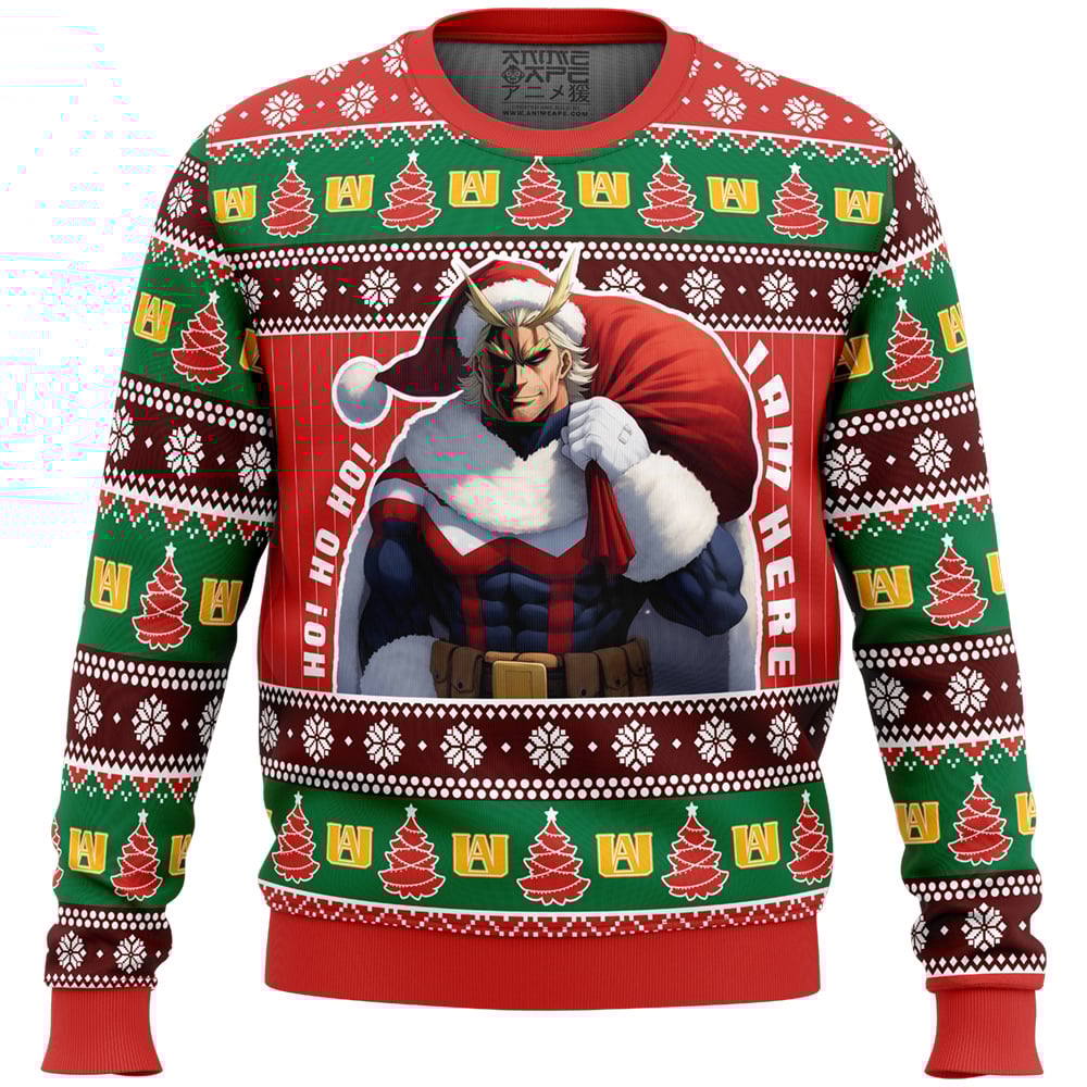 Ho! Ho Ho! I Am Here My Hero Academia Ugly Christmas Sweater