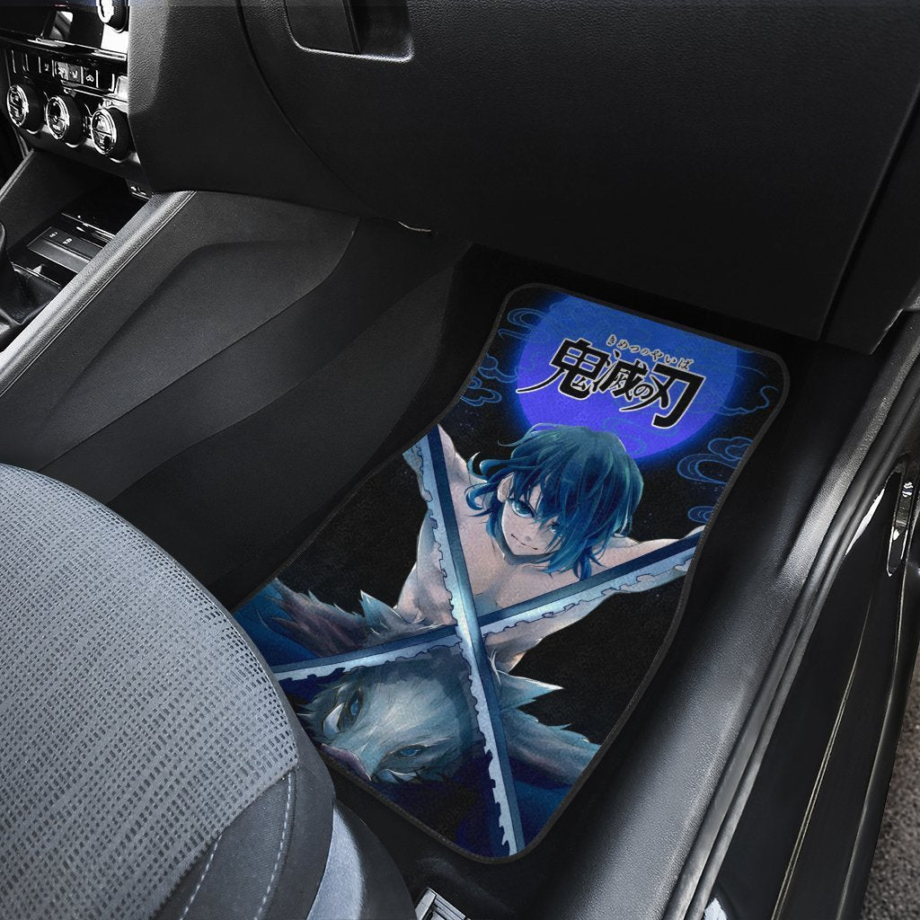 Demon Slayer Car Mats Inosuke Car Floor Mats Moonlight Demon Slayer Car Floor Mats