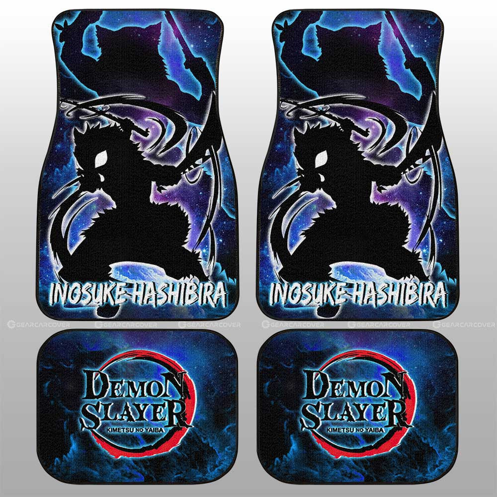 Demon Slayer Car Mats Inosuke Car Floor Mats Silhouette Style Floor Mats