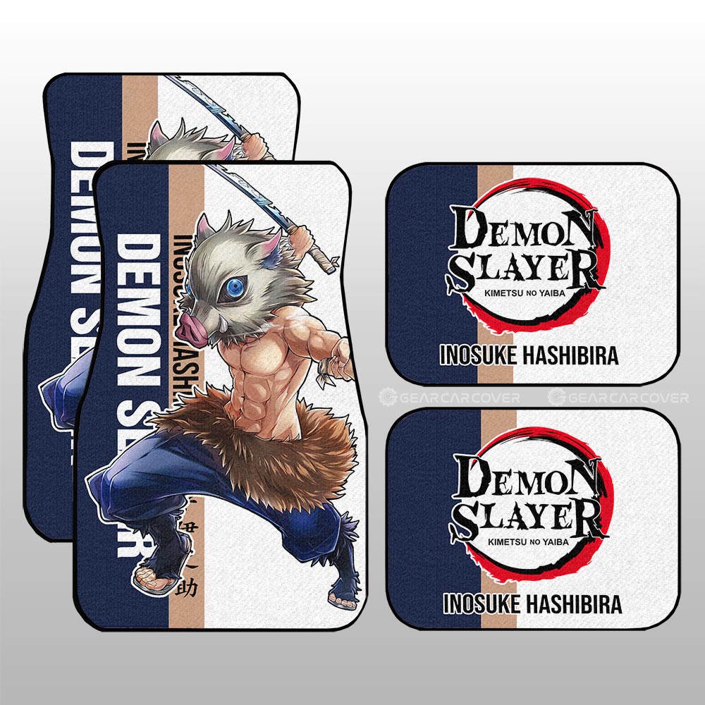 Demon Slayer Car Mats Inosuke Hashibira Car Floor Mats Car For Fans Floor Mats