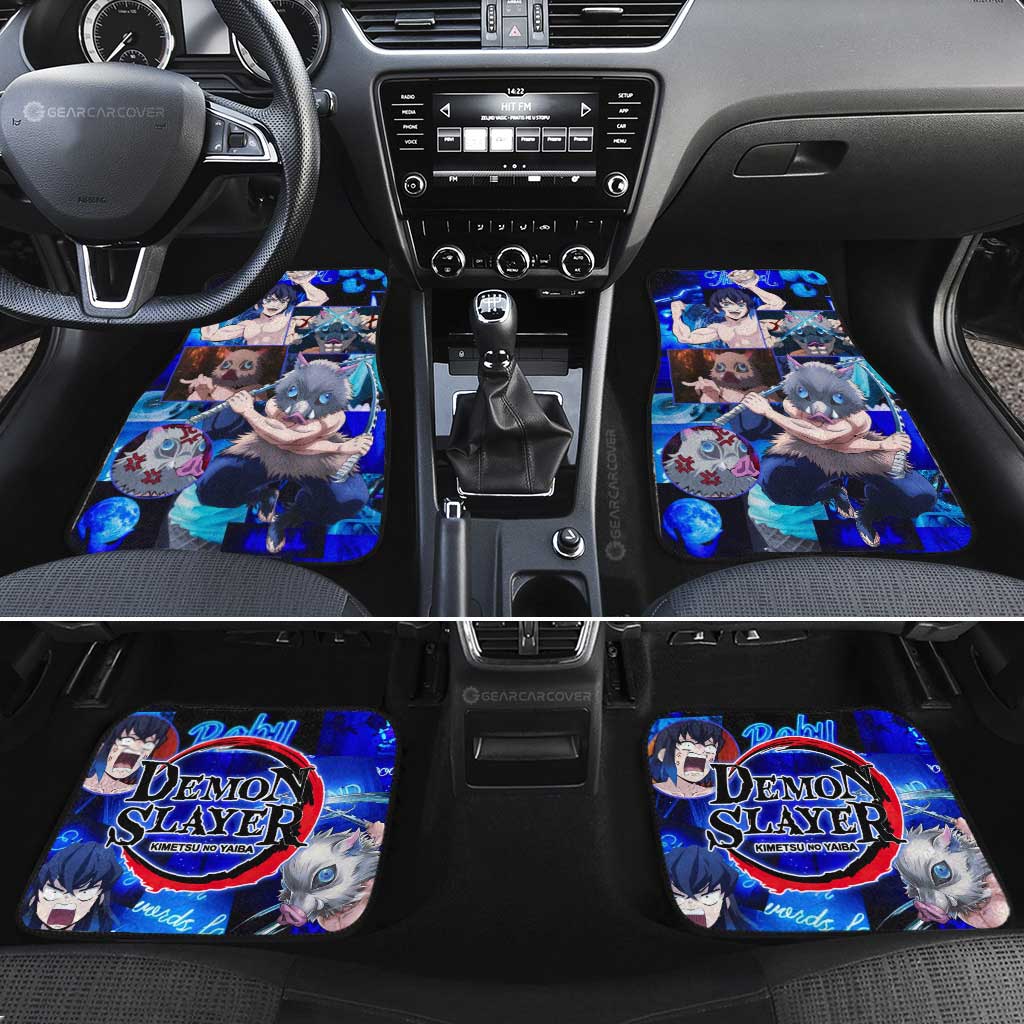 Demon Slayer Car Mats Inosuke Hashibira Car Floor Mats Demon Slayer Anime Floor Mats