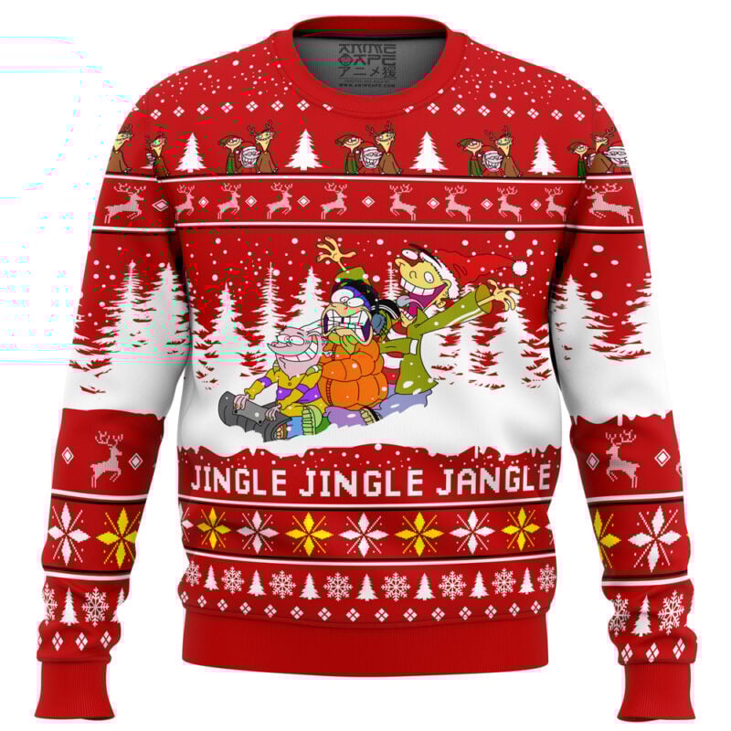 Jingle Jingle Jangle Ed Edd n Eddy Ugly Christmas Sweater