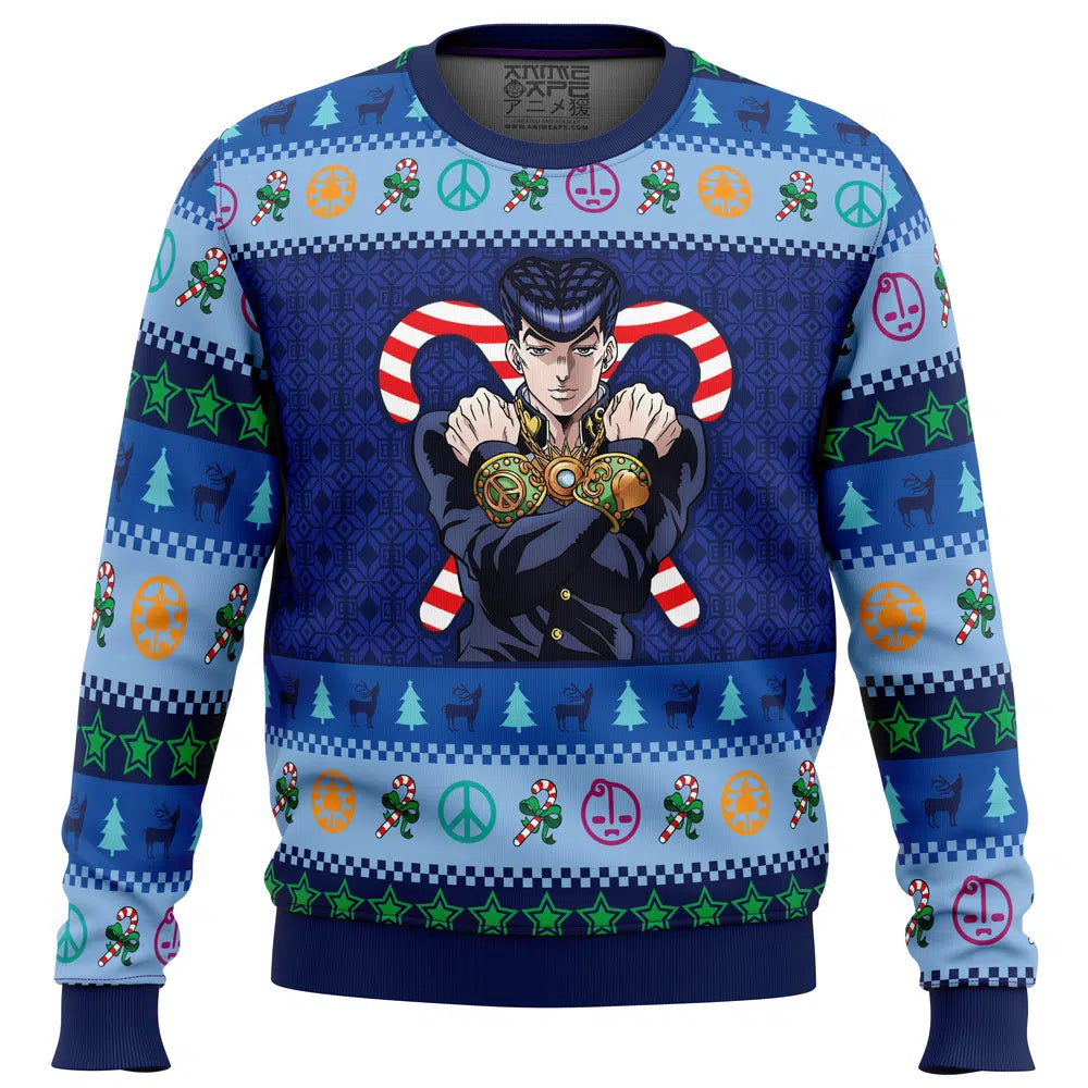 Josuke Higashikata Jojo's Bizarre Adventure Ugly Christmas Sweater