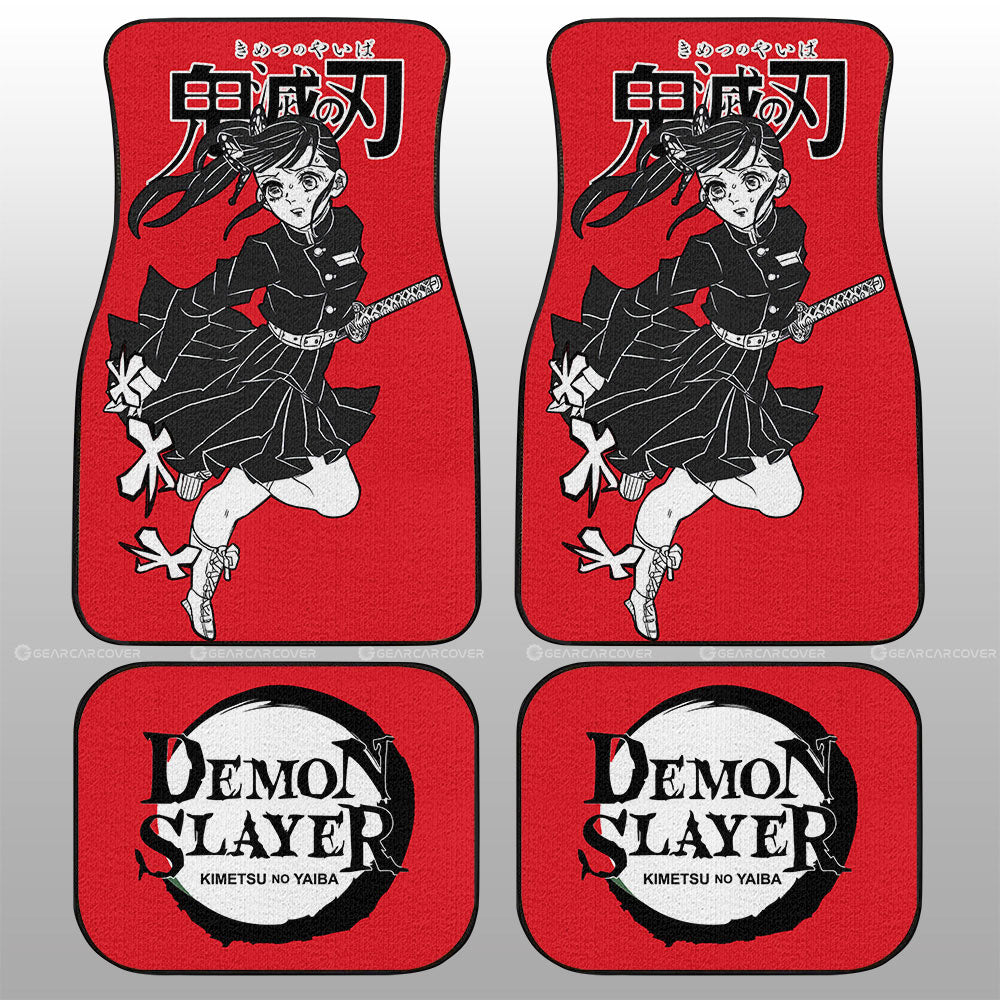 Demon Slayer Car Mats Kanao Tsuyuri Car Floor Mats Car Manga Style For Fans Floor Mats