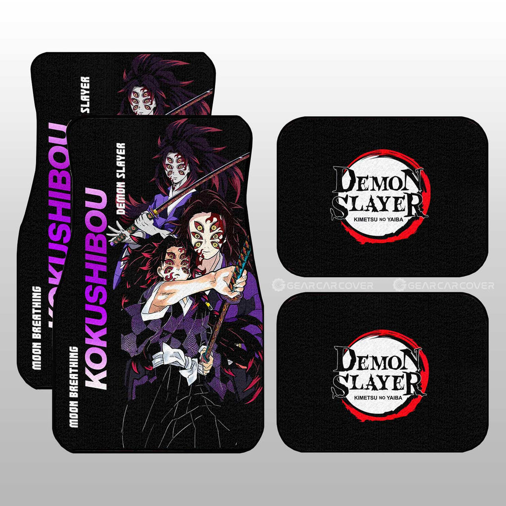 Demon Slayer Car Mats Kokushibou Car Floor Mats Demon Slayer Car Floor Mats