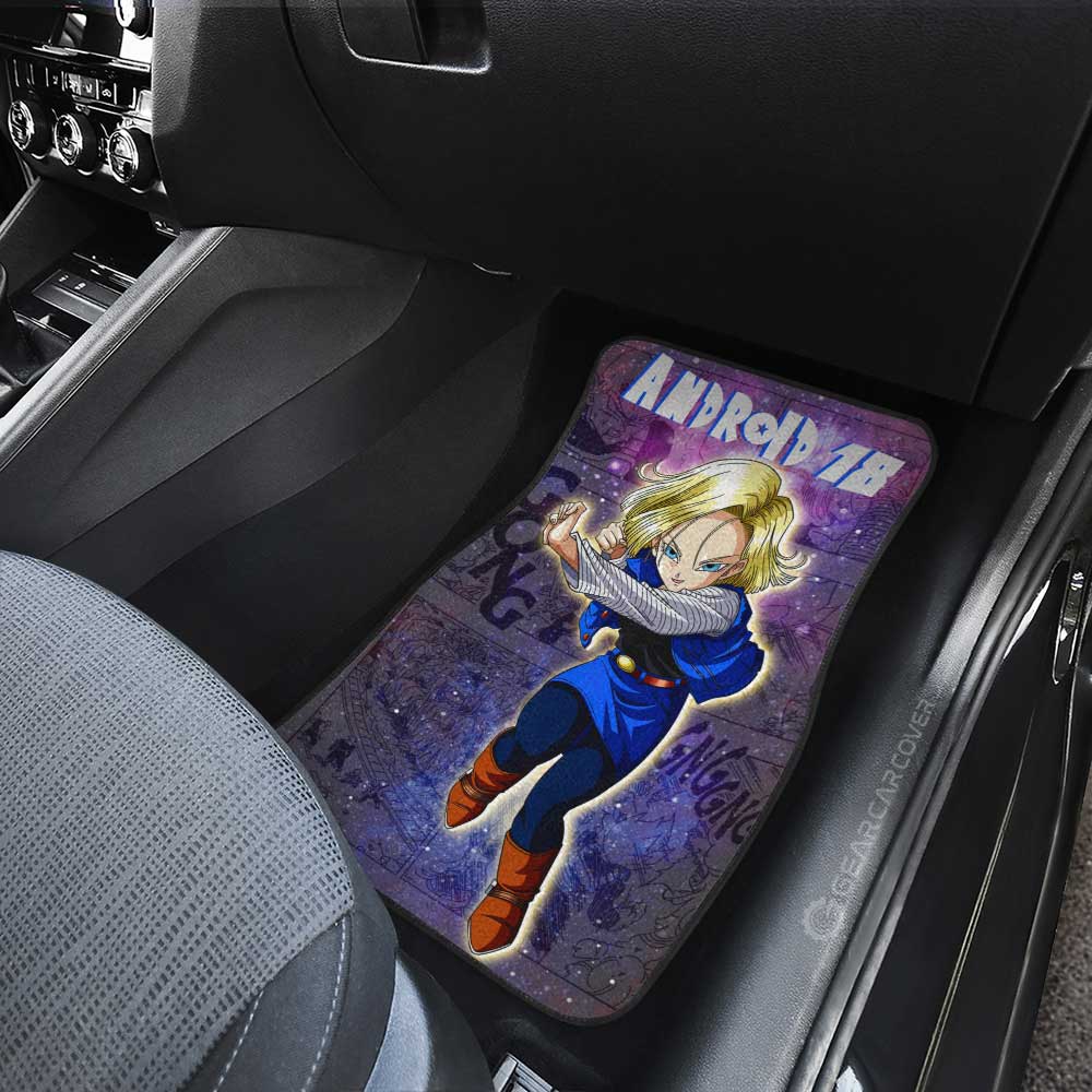 Dragon Ball Car Mats Krillin And Android 18 Car Floor Mats Galaxy Style Dragon Ball Anime Car Floor Mats