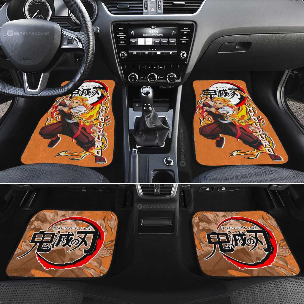 Demon Slayer Car Mats Kyoujuro Rengoku Car Floor Mats Demon Slayer Car Floor Mats