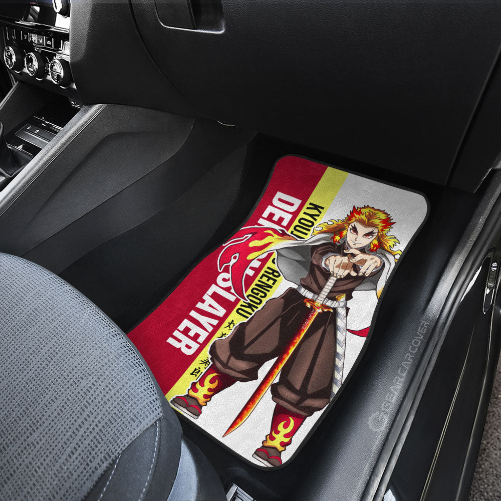 Demon Slayer Car Mats Kyoujurou Rengoku Car Floor Mats Car For Fans Floor Mats