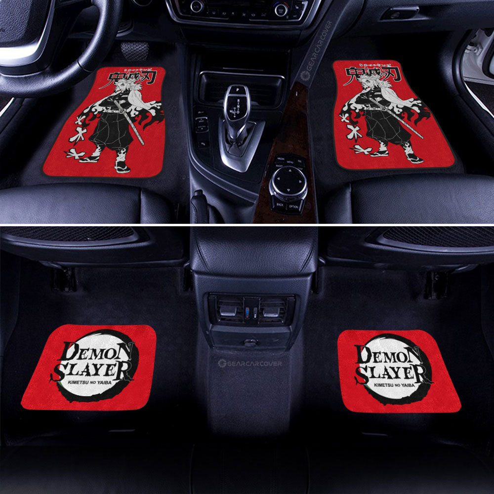 Demon Slayer Car Mats Kyoujurou Rengoku Car Floor Mats Car Manga Style For Fans Floor Mats