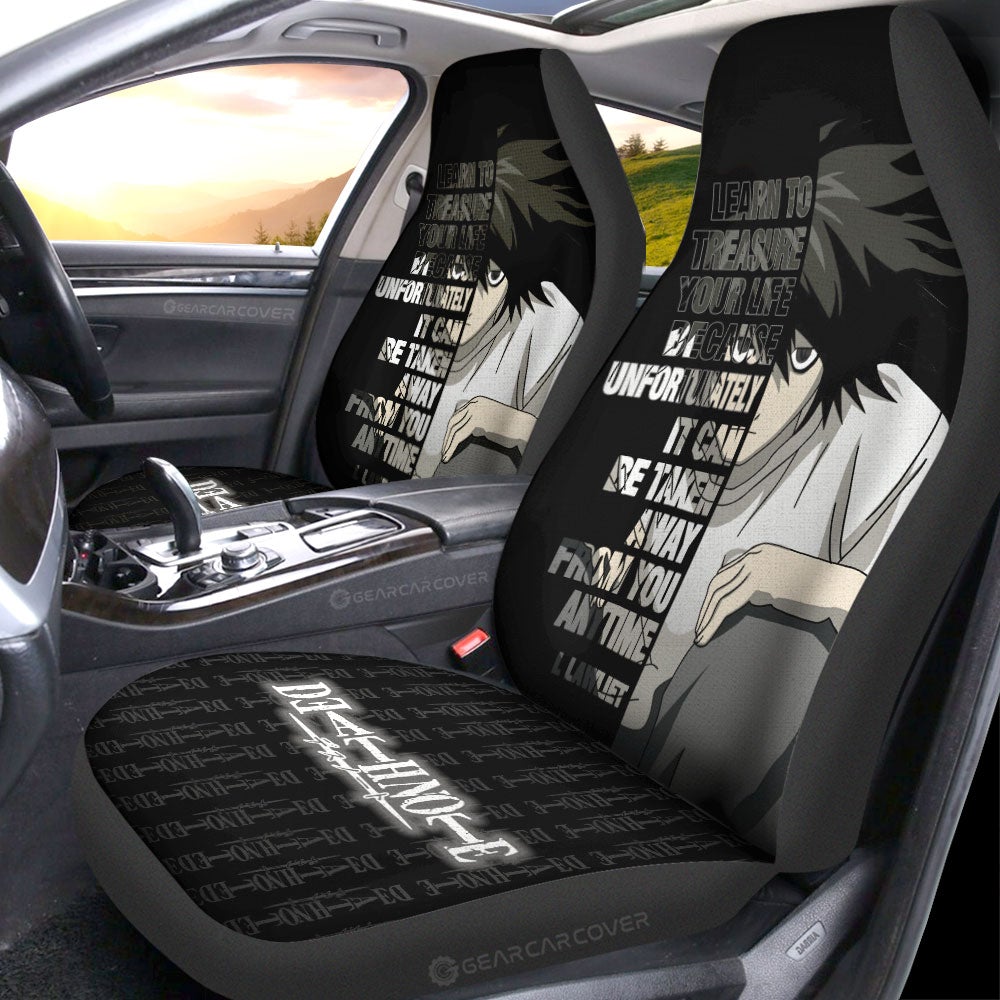 L Lawliet Quotes Car Seat Covers Death Note – Gifury