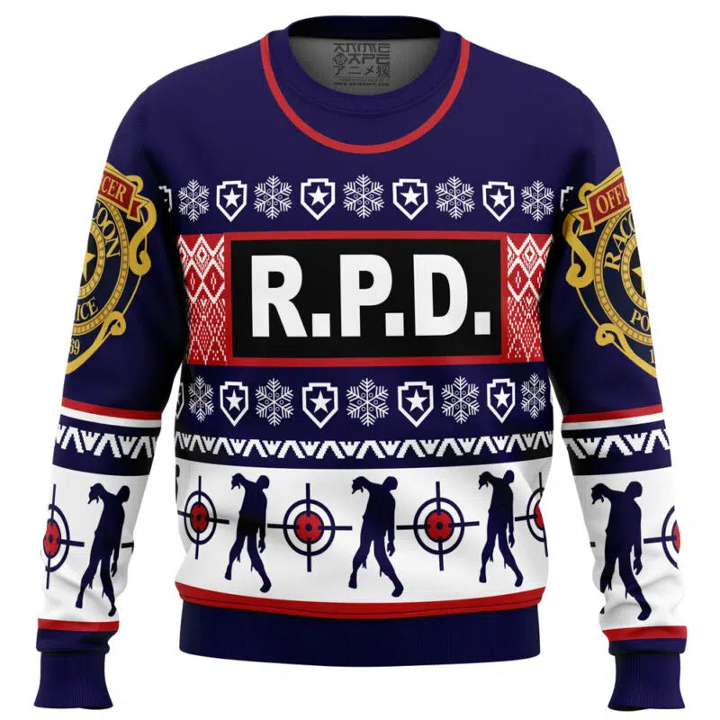 Leon Kennedy Bad Tidings Dead by Daylight Ugly Christmas Sweater