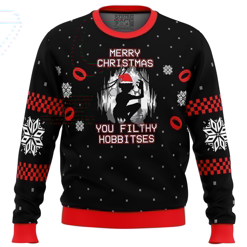 Lord of the Rings Filthy Hobitses Ugly Christmas Sweater