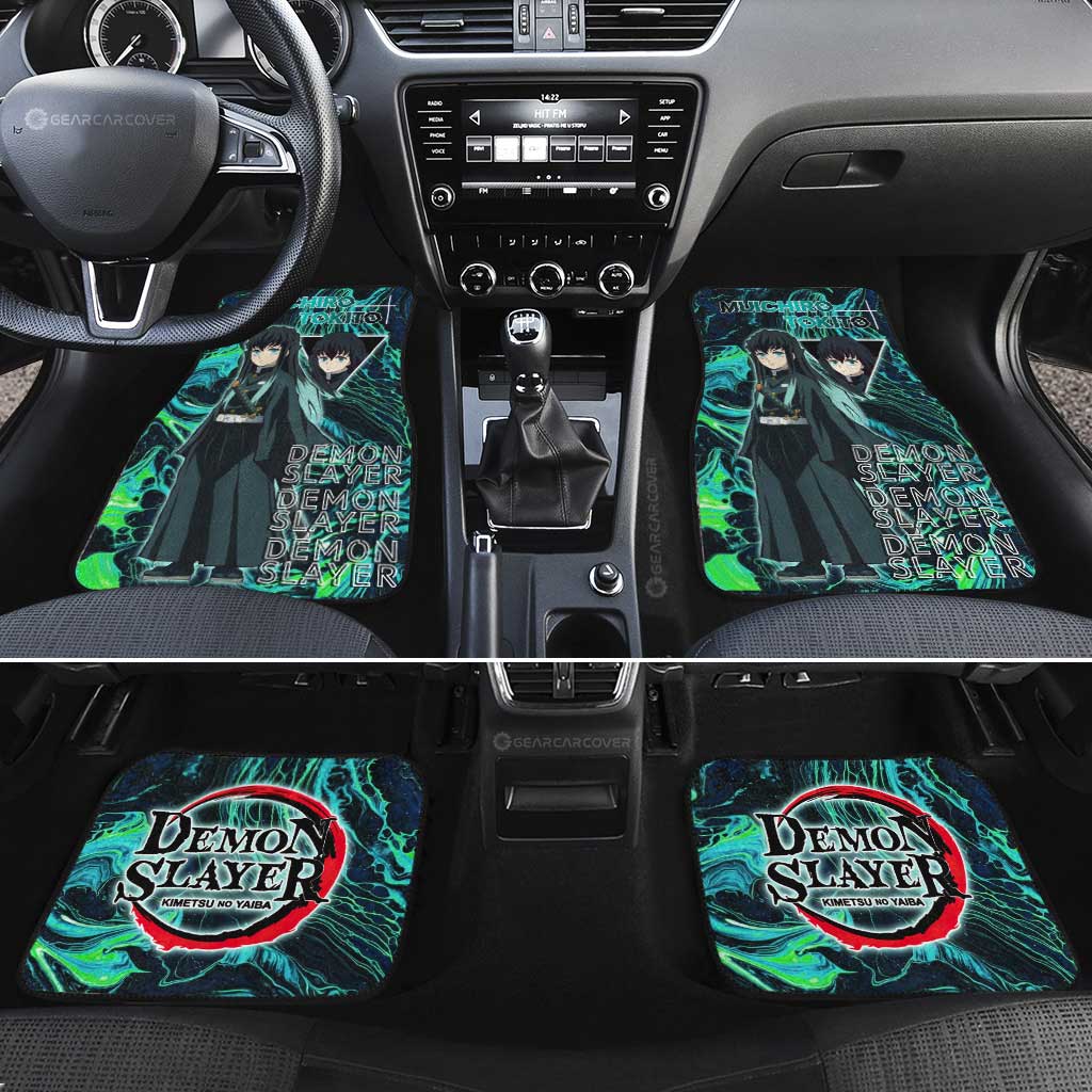 Demon Slayer Car Mats Muichiro Tokito Car Floor Mats Demon Slayer Car Floor Mats