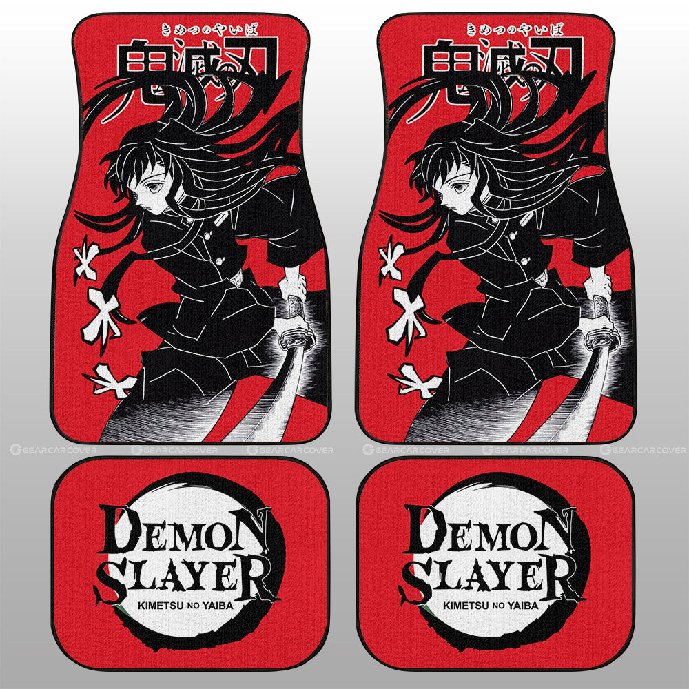 Demon Slayer Car Mats Muichirou Tokitou Car Floor Mats Car Manga Style For Fans Floor Mats