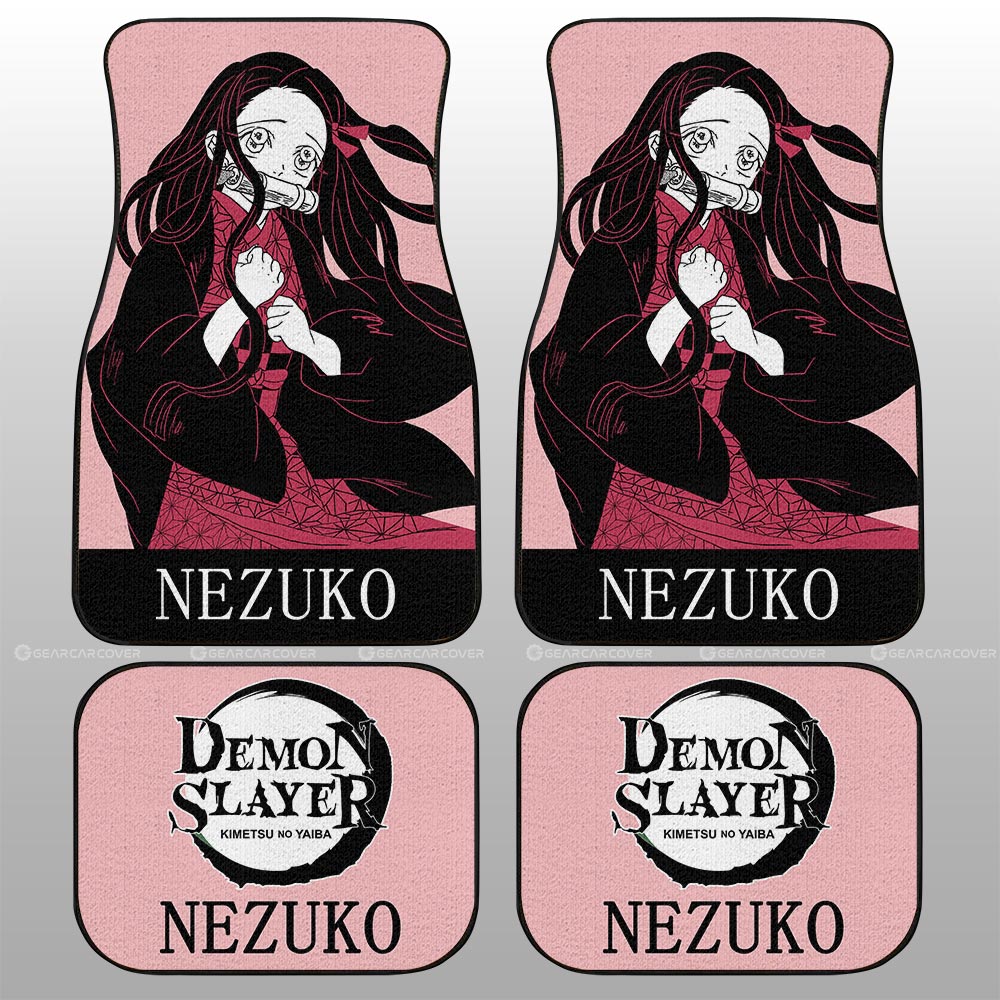 Demon Slayer Car Mats Nezuko Car Floor Mats Demon Slayer Car Floor Mats