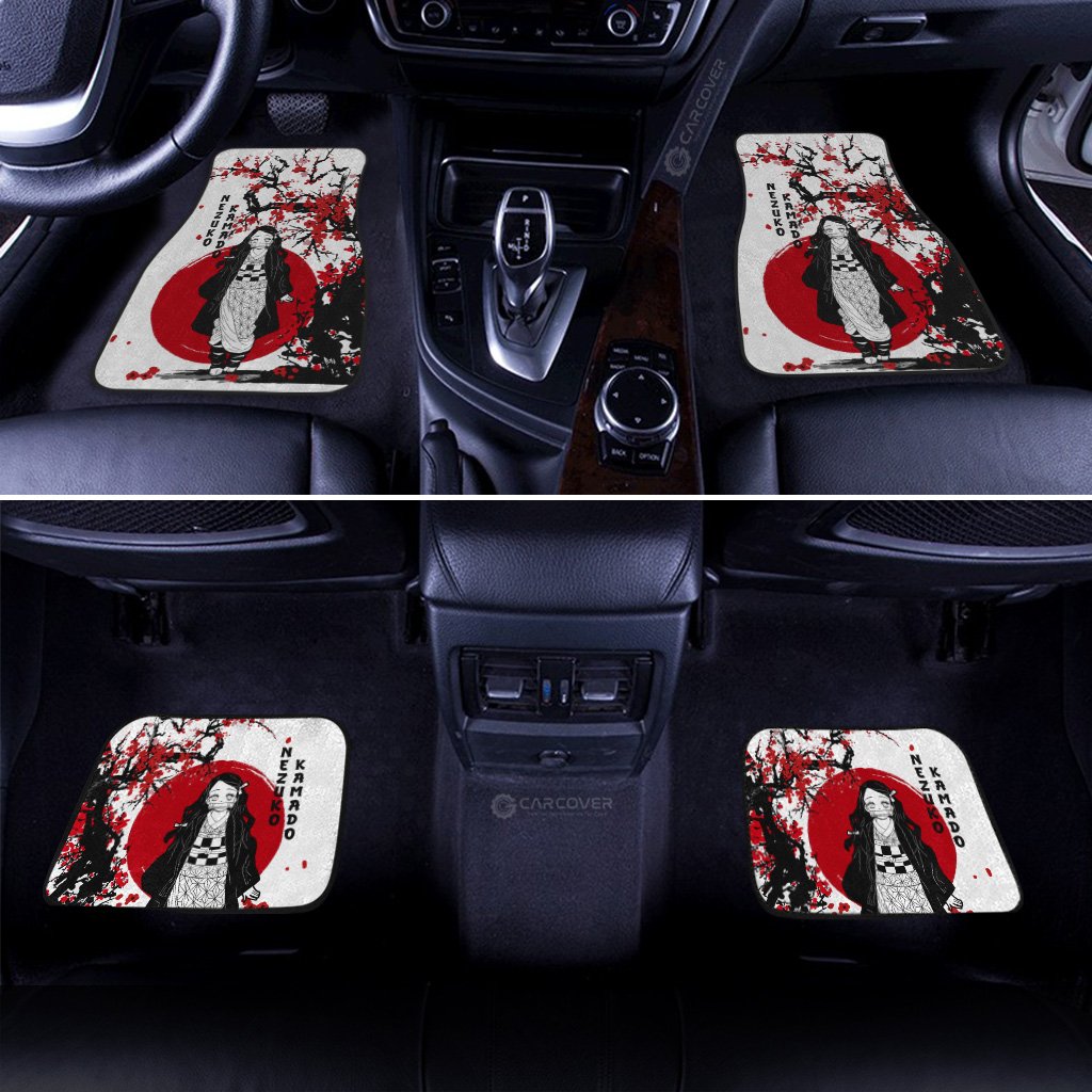 Demon Slayer Car Mats Nezuko Car Floor Mats Japan Style Car Floor Mats