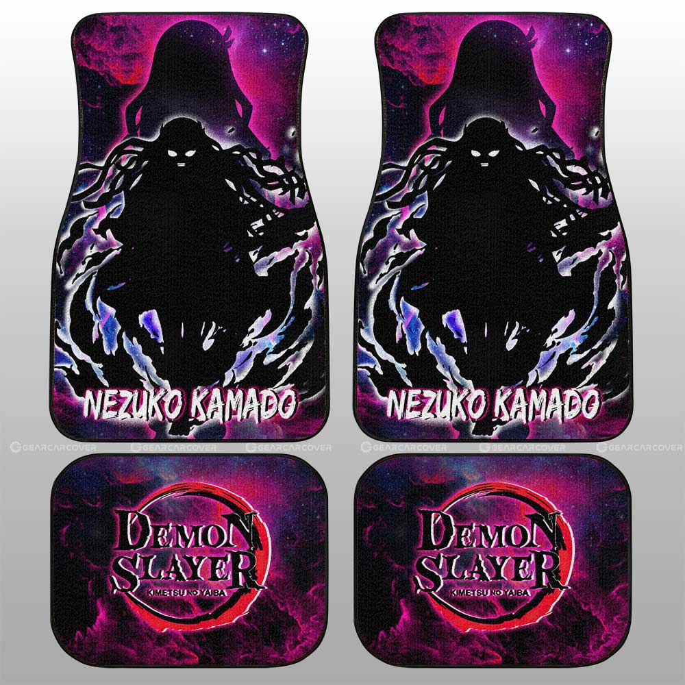 Demon Slayer Car Mats Nezuko Car Floor Mats Silhouette Style Floor Mats