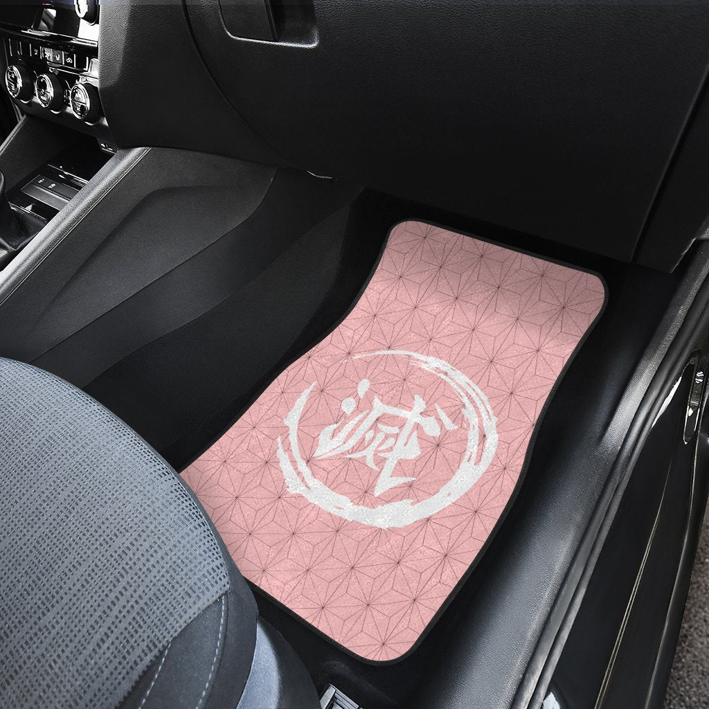 Demon Slayer Car Mats Nezuko Uniform Car Floor Mats Demon Slayer Anime Car Perfect Gift For Fan Floor Mats