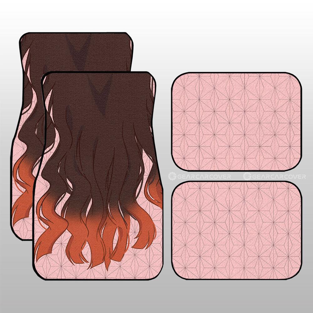 Demon Slayer Car Mats Nezuko Uniform Car Floor Mats Hairstyle Car Interior Floor Mats