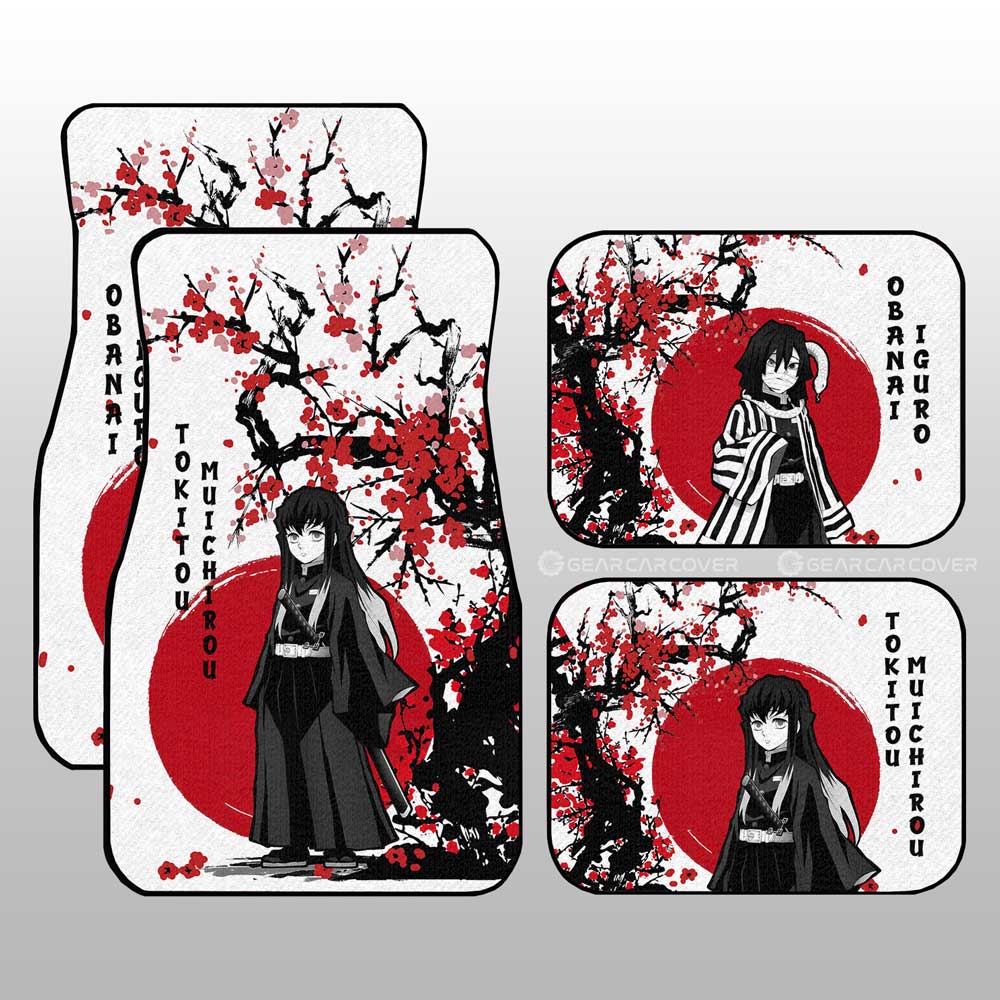 Demon Slayer Car Mats Obanai And Muichiro Car Floor Mats Japan Style s Floor Mats