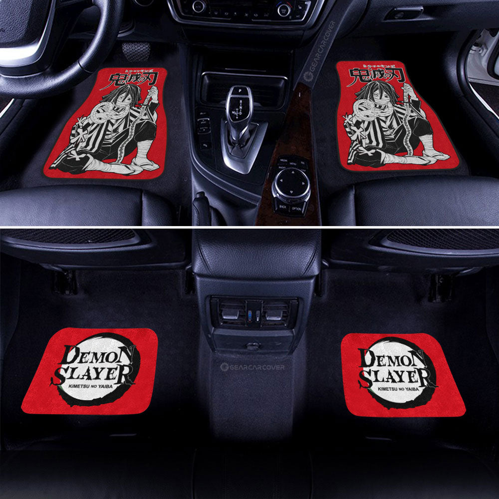 Demon Slayer Car Mats Obanai Iguro Car Floor Mats Car Manga Style For Fans Floor Mats