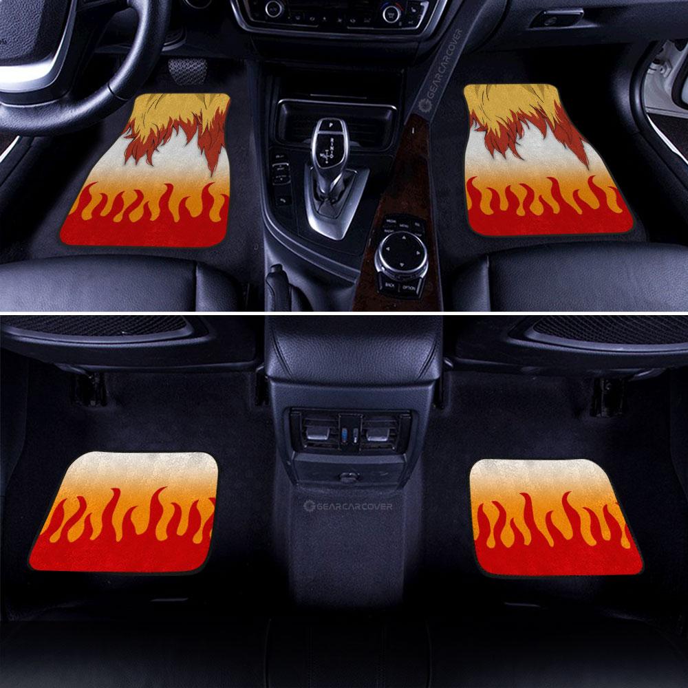 Demon Slayer Car Mats Rengoku Uniform Car Floor Mats Hairstyle Car Interior Floor Mats