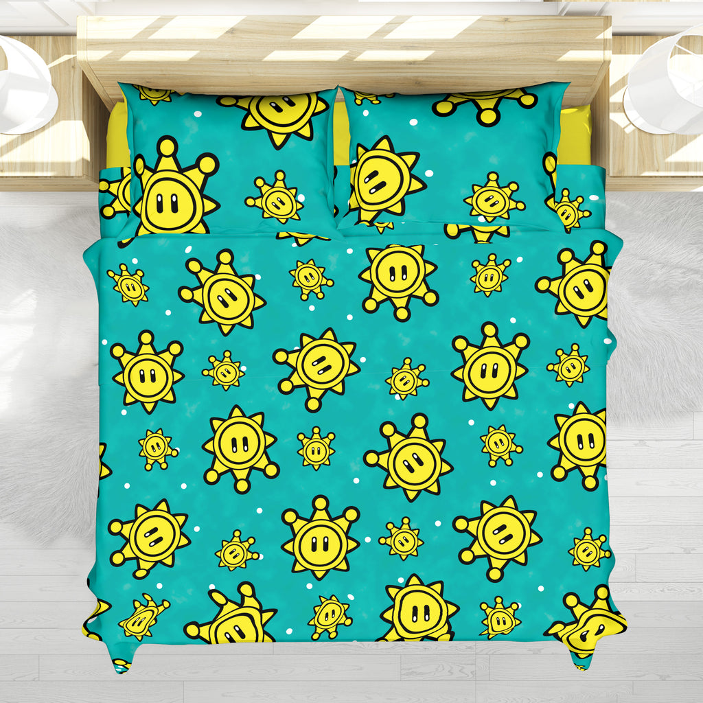 Shine Pattern Super Mario Bedding Set