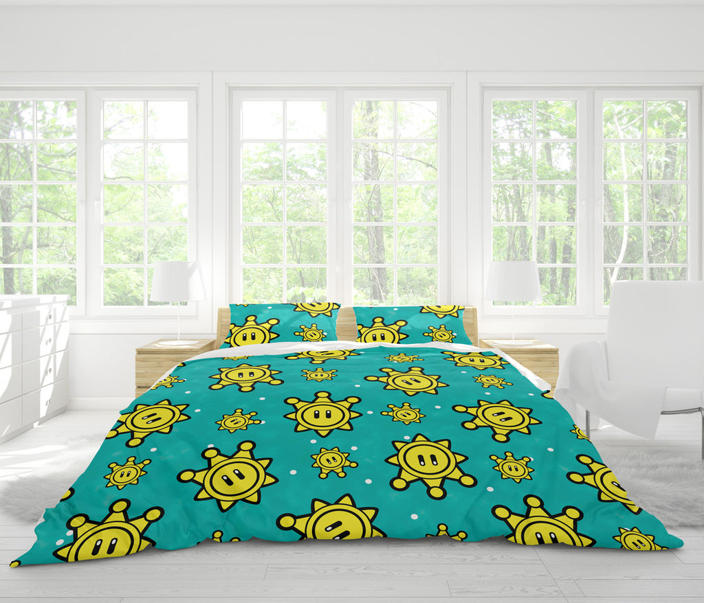 Shine Pattern Super Mario Bedding Set
