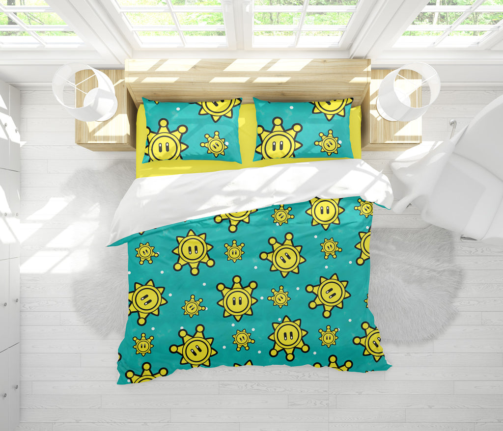 Shine Pattern Super Mario Bedding Set