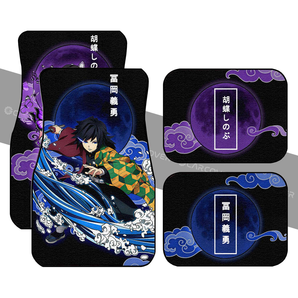 Demon Slayer Car Mats Shinobu And Giyuu Car Floor Mats Demon Slayer Anime Car Interior Floor Mats