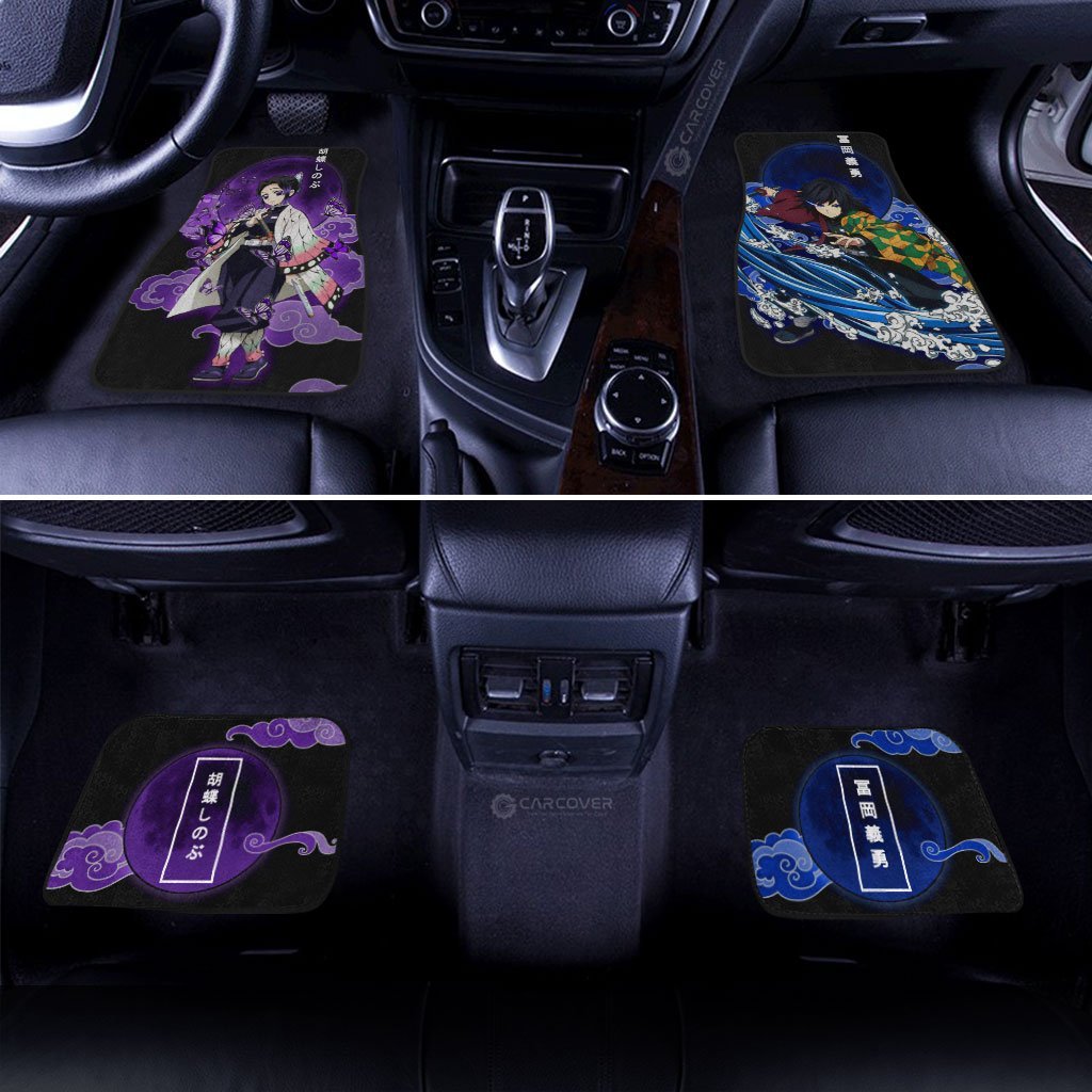 Demon Slayer Car Mats Shinobu And Giyuu Car Floor Mats Demon Slayer Anime Car Interior Floor Mats