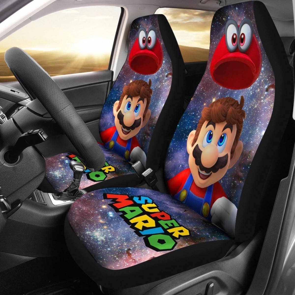Mario Car Seat Covers Super Mario And The Hat Seat Covers Colorful – Gifury
