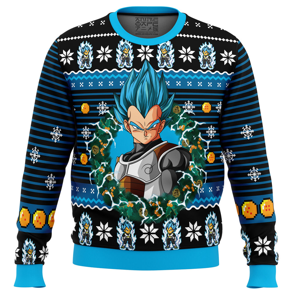 Super Saiyan Blue Vegeta Ugly Christmas Sweater