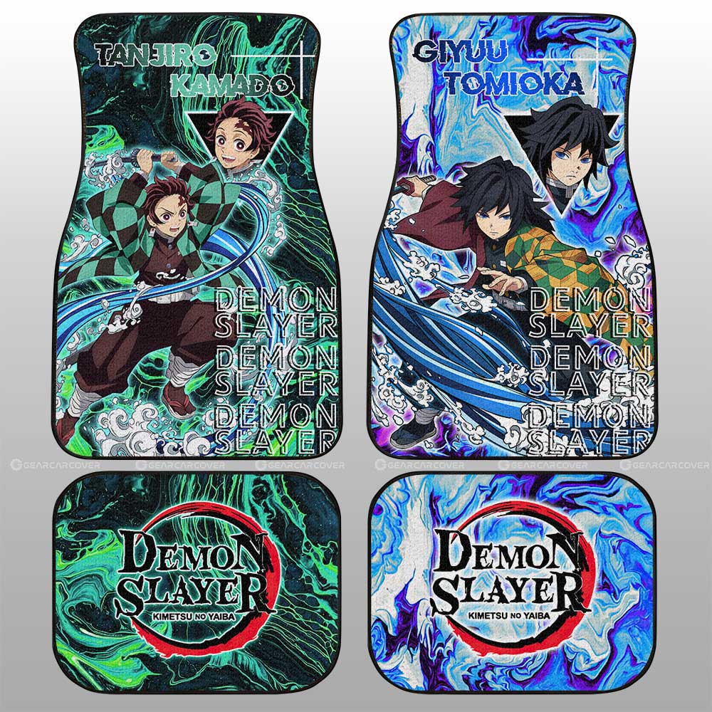 Demon Slayer Car Mats Tanjiro And Giyuu Car Floor Mats Demon Slayer Car Floor Mats