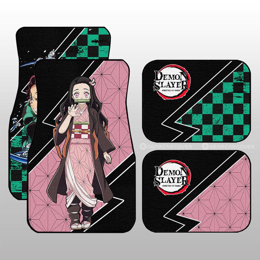 Demon Slayer Car Mats Tanjiro And Nezuko Car Floor Mats Anime Demon Slayer Car Floor Mats