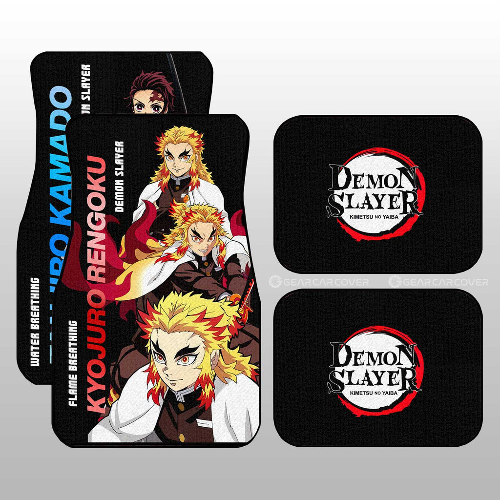 Demon Slayer Car Mats Tanjiro And Rengoku Car Floor Mats Demon Slayer Car Floor Mats