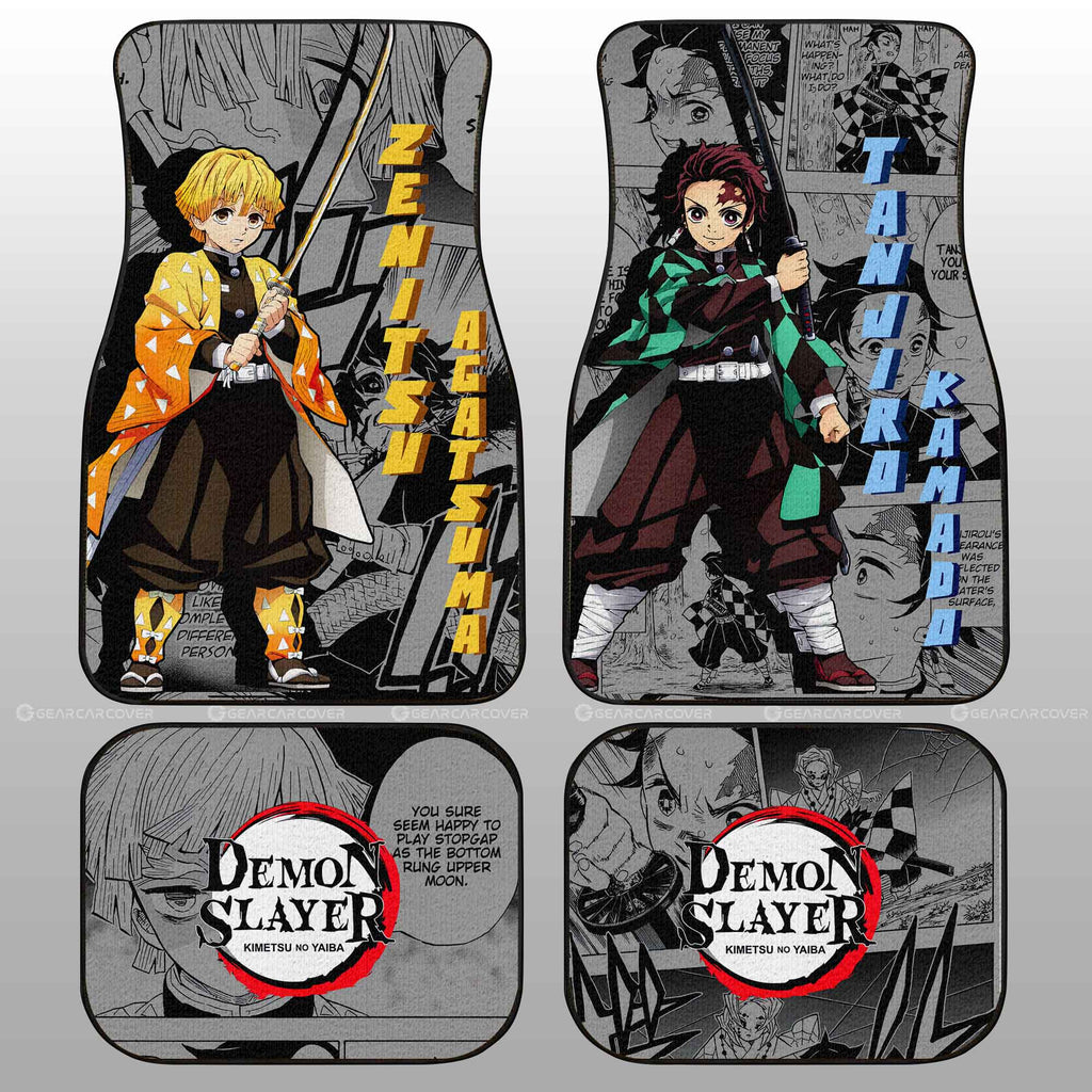 Demon Slayer Car Mats Tanjiro And Zenitsu Car Floor Mats Mix Mangas Floor Mats