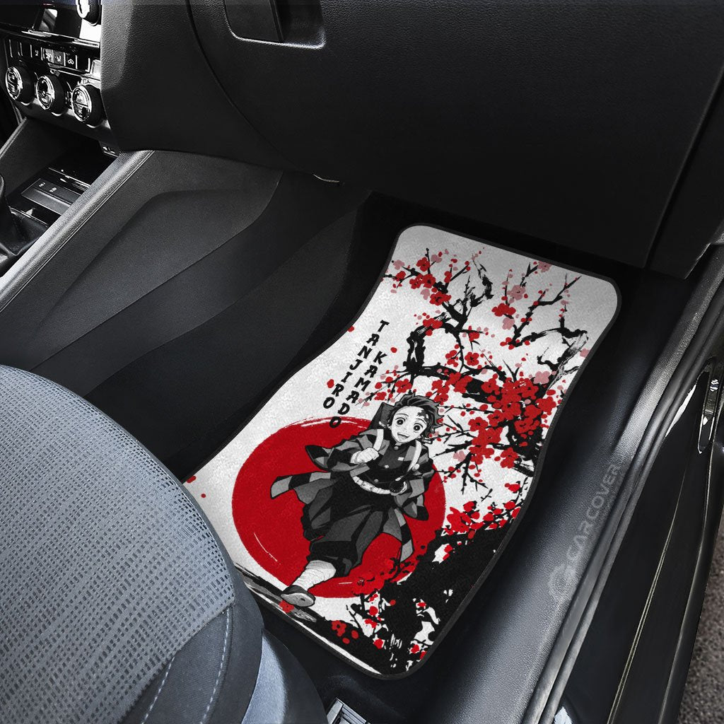 Demon Slayer Car Mats Tanjiro Car Floor Mats Japan Style Car Floor Mats