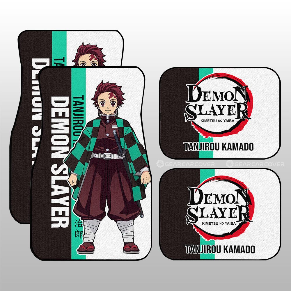 Demon Slayer Car Mats Tanjiro Kamado Car Floor Mats Car For Fans Floor Mats