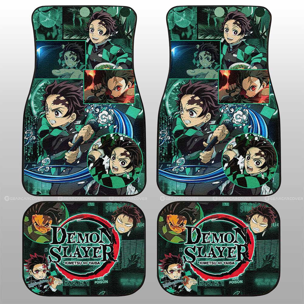 Demon Slayer Car Mats Tanjiro Kamado Car Floor Mats Demon Slayer Car Floor Mats