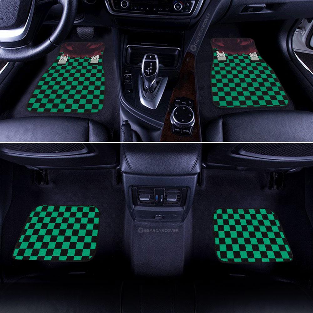 Demon Slayer Car Mats Tanjiro Uniform Car Floor Mats Hairstyle Car Interior Floor Mats