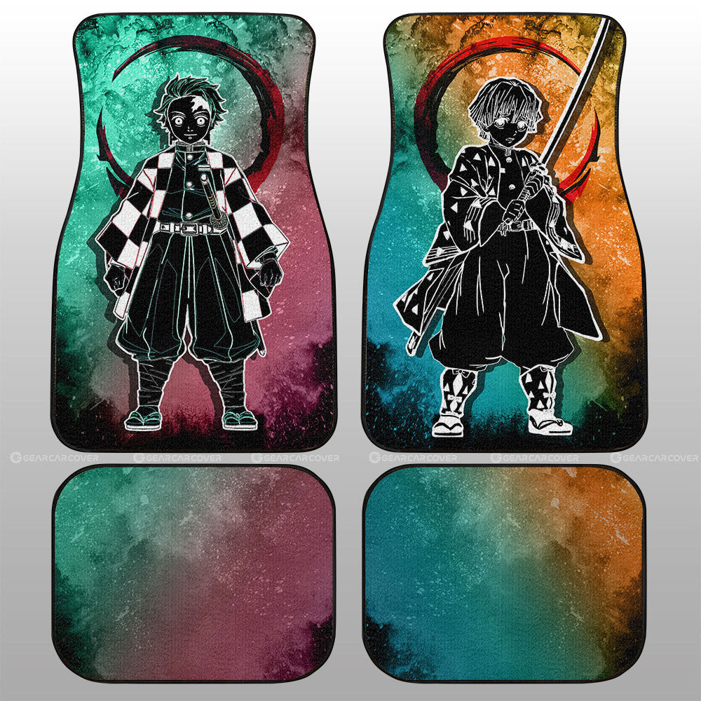 Demon Slayer Car Mats Tanjiro Zenitsu Car Floor Mats Demon Slayer Car Floor Mats