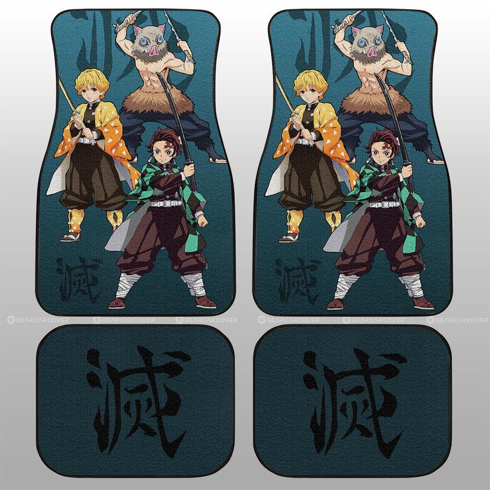 Demon Slayer Car Mats Tanjiro Zenitsu Inosuke Car Floor Mats Demon Slayer Car Floor Mats