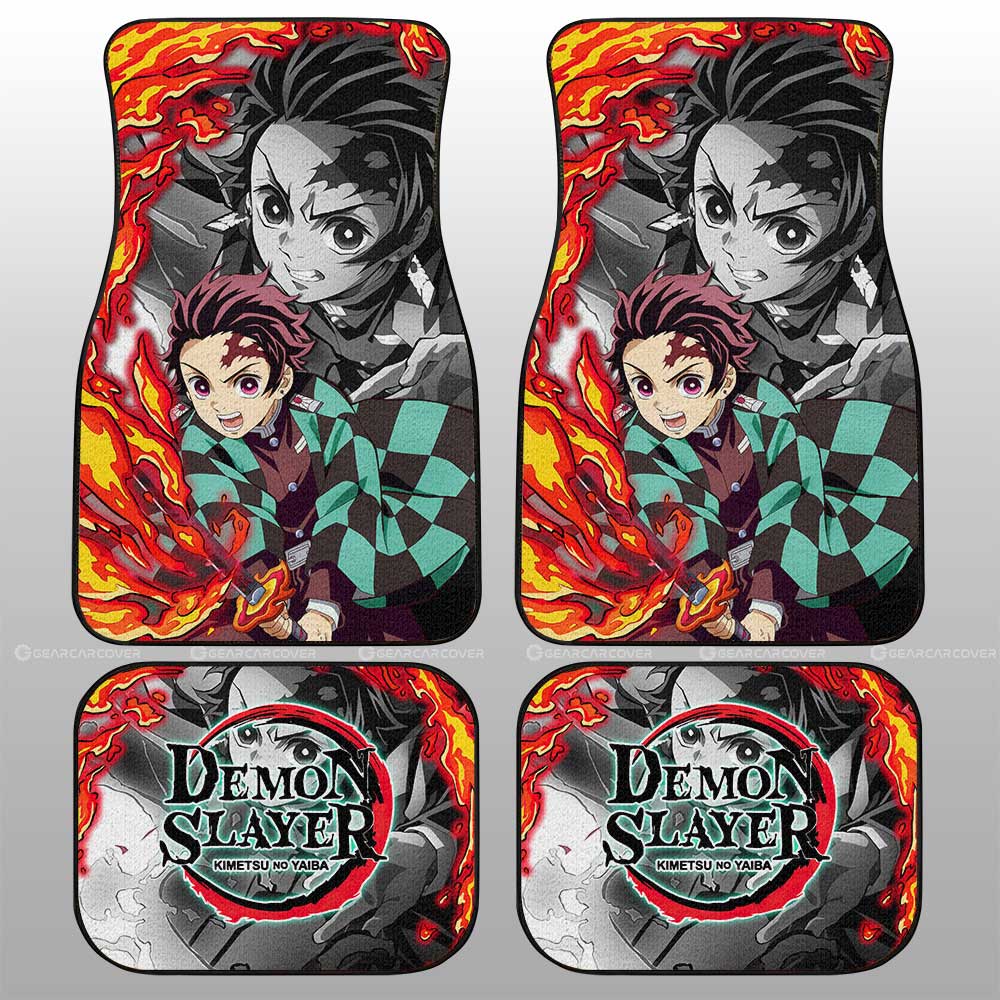 Demon Slayer Car Mats Tanjirou Kamado Car Floor Mats Demon Slayer Car Floor Mats