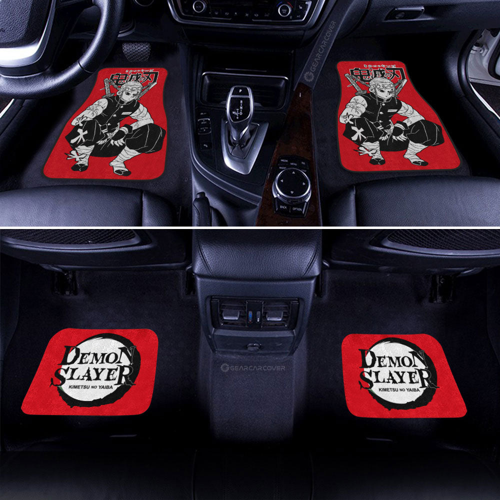 Demon Slayer Car Mats Tengen Uzui Car Floor Mats Car Manga Style For Fans Floor Mats