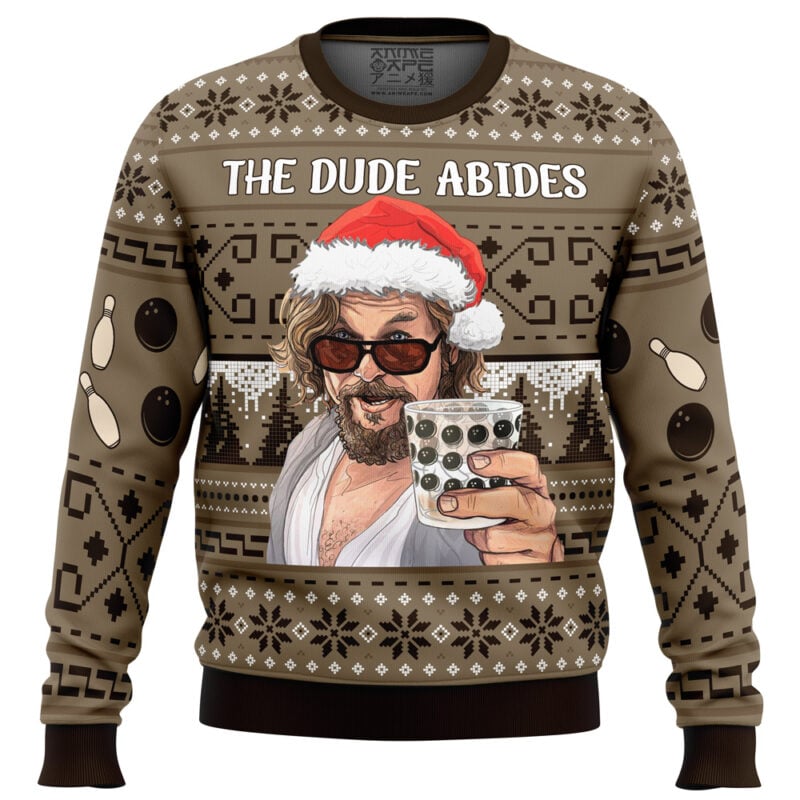 The Dude Abides The Big Lebowski Ugly Christmas Sweater