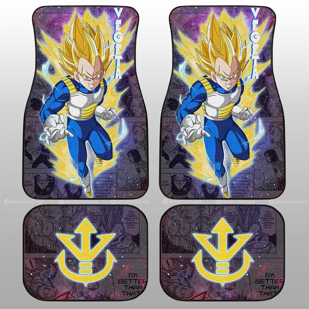 Dragon Ball Car Mats Vegeta SSJ Car Floor Mats Galaxy Style Car Floor Mats